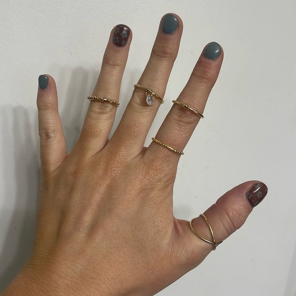 Bohemian Gold Ring Set 💛 Lot 16 - Picture 2 of 4